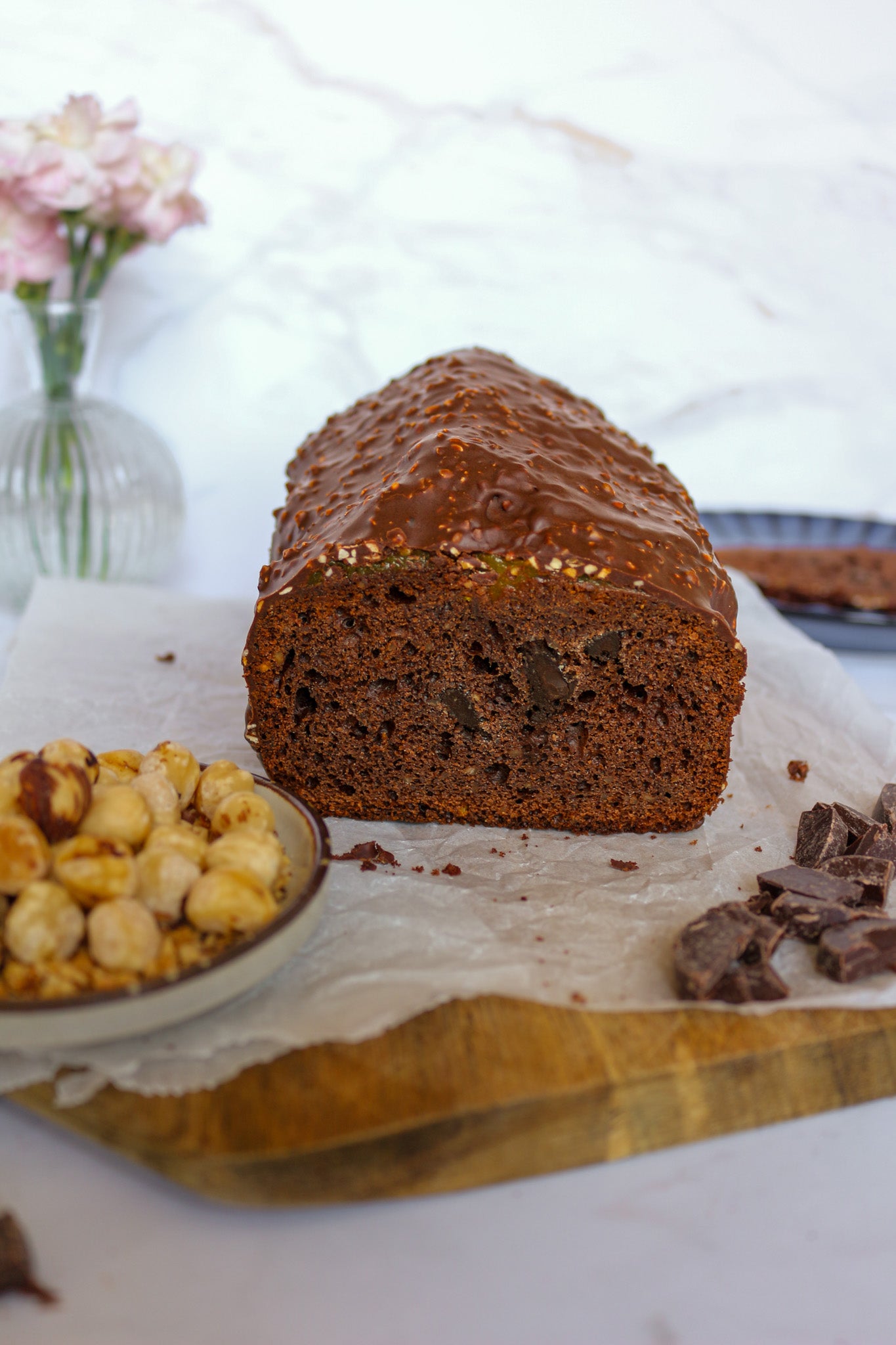 Le cake tout chocolat